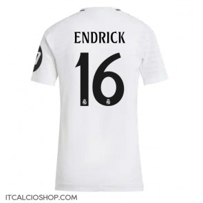 Real Madrid Endrick #16 Prima Maglia Femmina 2024-25 Manica Corta